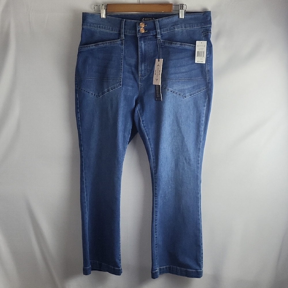 Nanette Lepore Belle High Rise Bootcut Blue Jeans 16W
